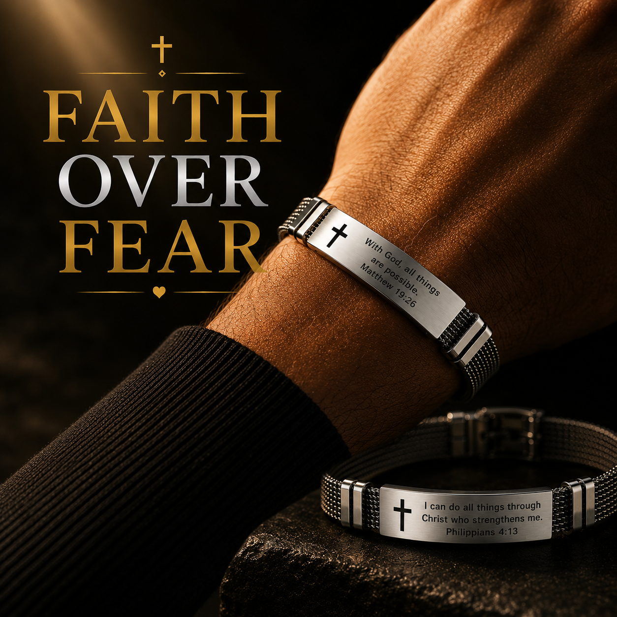 Faith & Strength Bracelet Set – Buy 1 Get 1 Free