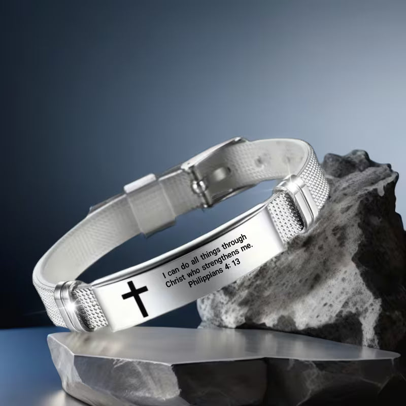 Philippians 4:13 Scripture Bracelet — "I Can Do All Things Through Christ" | Adjustable Faith Bracelet