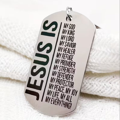 Jesus Is...- Christian Keychain