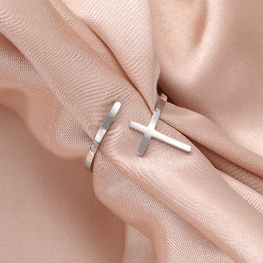 Faith & Strength™ Cross Adjustable Ring