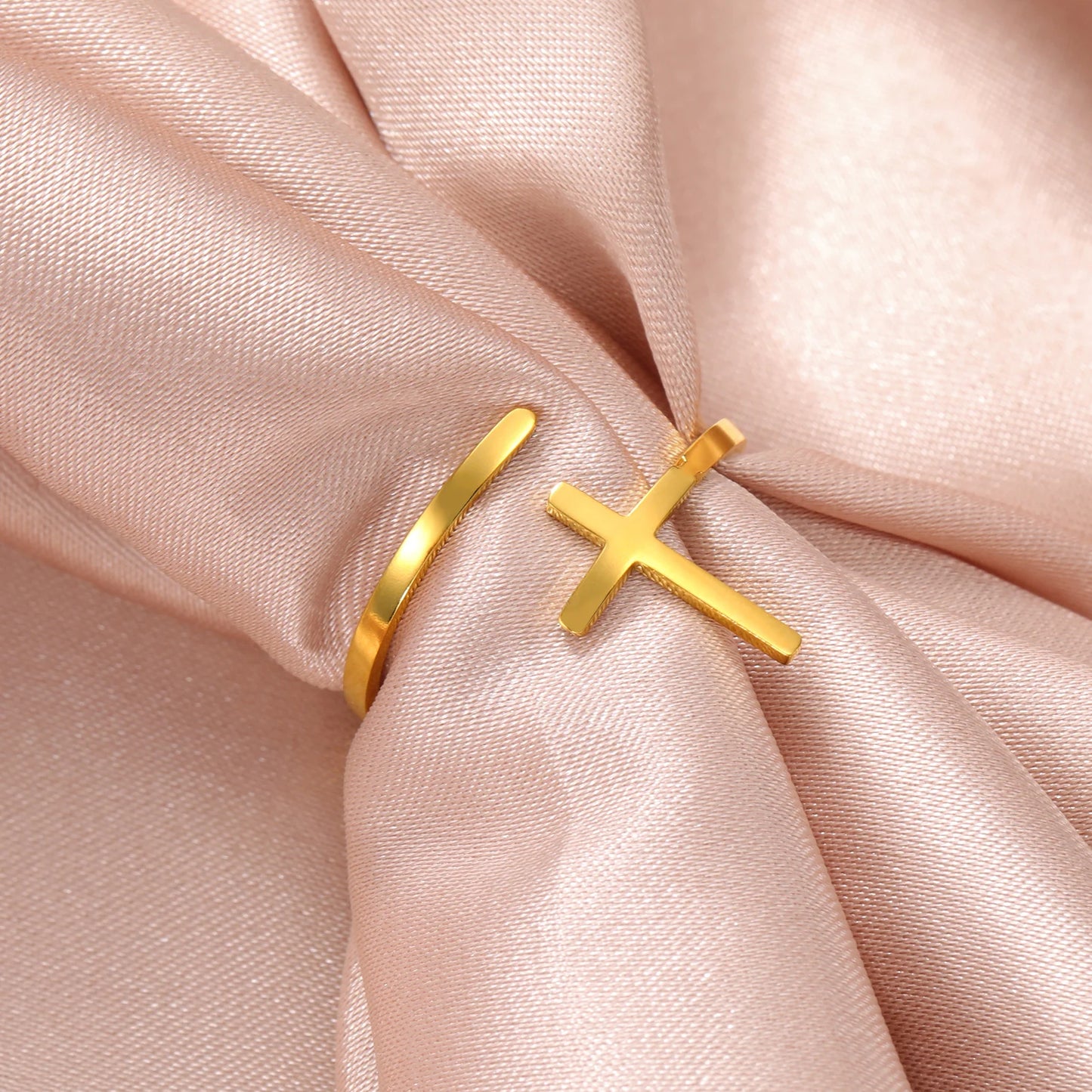 Faith & Strength™ Cross Adjustable Ring